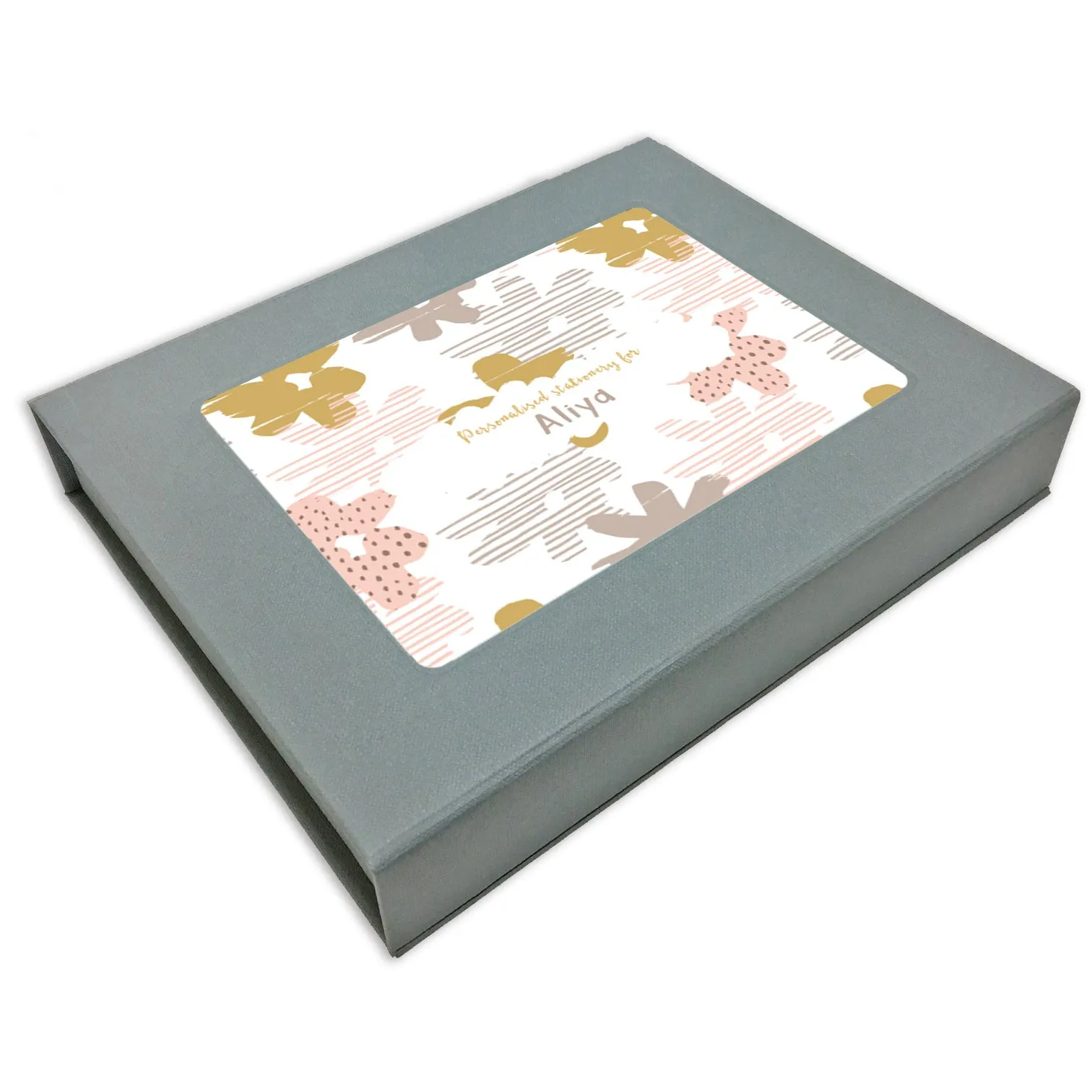 Personalized Stationery Gift Set - Abstract, Set of 24 or 48