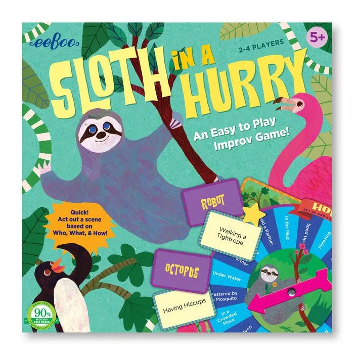 Sloth In A Hurry Action Game by Eeboo